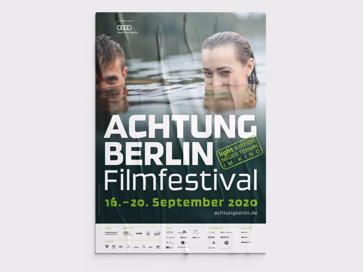 Das Plakatdesign für das achtung berlin Filmfestival 2022 Das Plakatdesign für das achtung berlin Filmfestival 2022