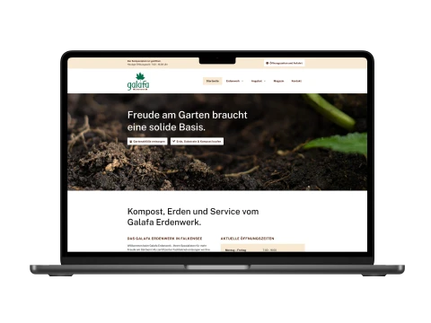 Das Webdesign für die Galafa GmbH in Falkensee