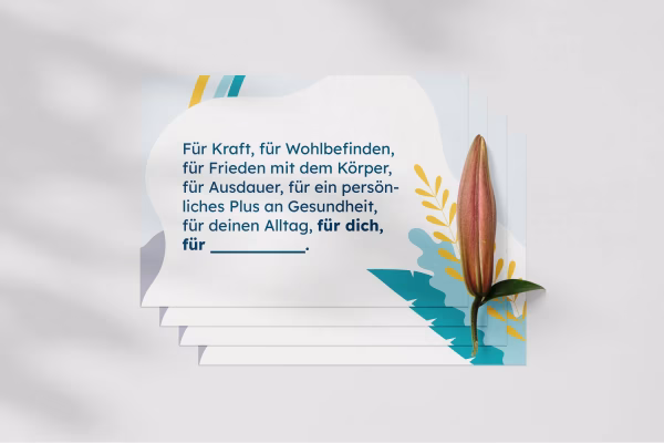 Die Vorderseite eines Gutscheins