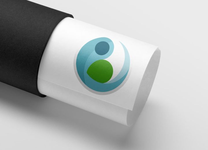 Logodesign von WebETOX auf einer Papierrolle